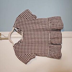 Madewell Gingham Peplum Top
